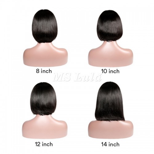 Medium Brown Straight 13x4 Lace Frontal Bob Wig Human Hair | Human Hair Wig | Lace Front